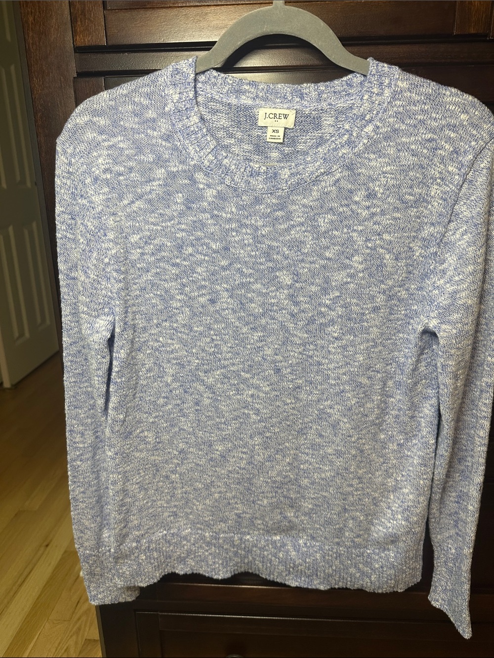 J. Crew Light Blue Marled Crewneck Summer Sweater